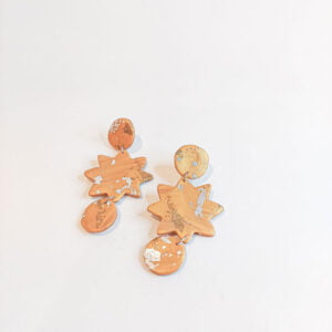 Simply Cyra Polymer Clay Stellar Stars Statement earrings 1b