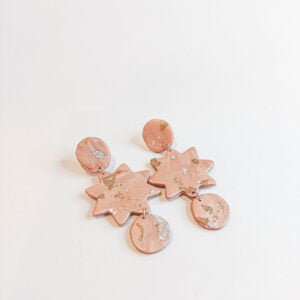 Simply Cyra Polymer Clay Stellar Stars Statement earrings 2c